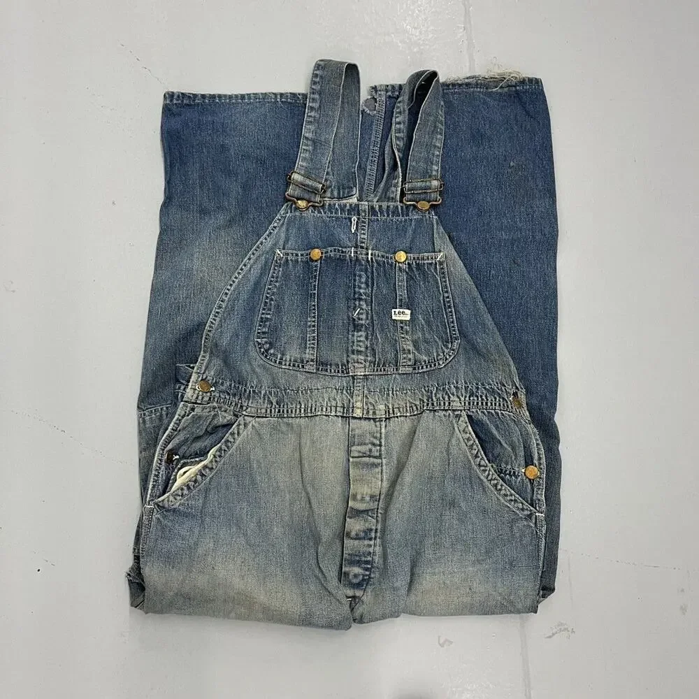 Vintage 50s Lee Union Made Jelt Sanforized Overalls 38x28